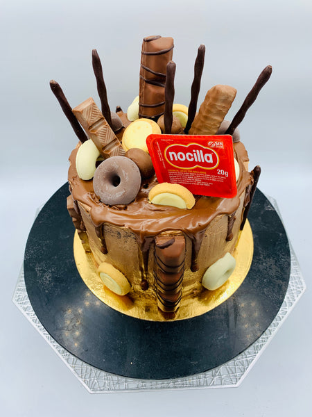 Tarta con chocolatinas de nocilla