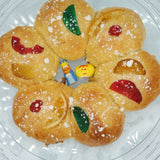 Roscón de Reyes artesanal en Barcelona con fruta confitada