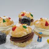 Roscón de Reyes individual artesanal con nata en Barcelona