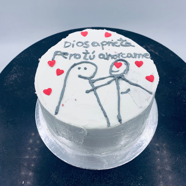 Tarta Flork con frase divertida artesanal en Barcelona